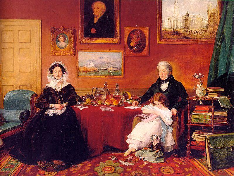 James Holland The Langford Family in their Drawing Room oil painting picture
